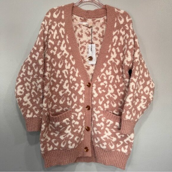 UGG women Joselyn leopard print cardigan Size M - Picture 13 of 15